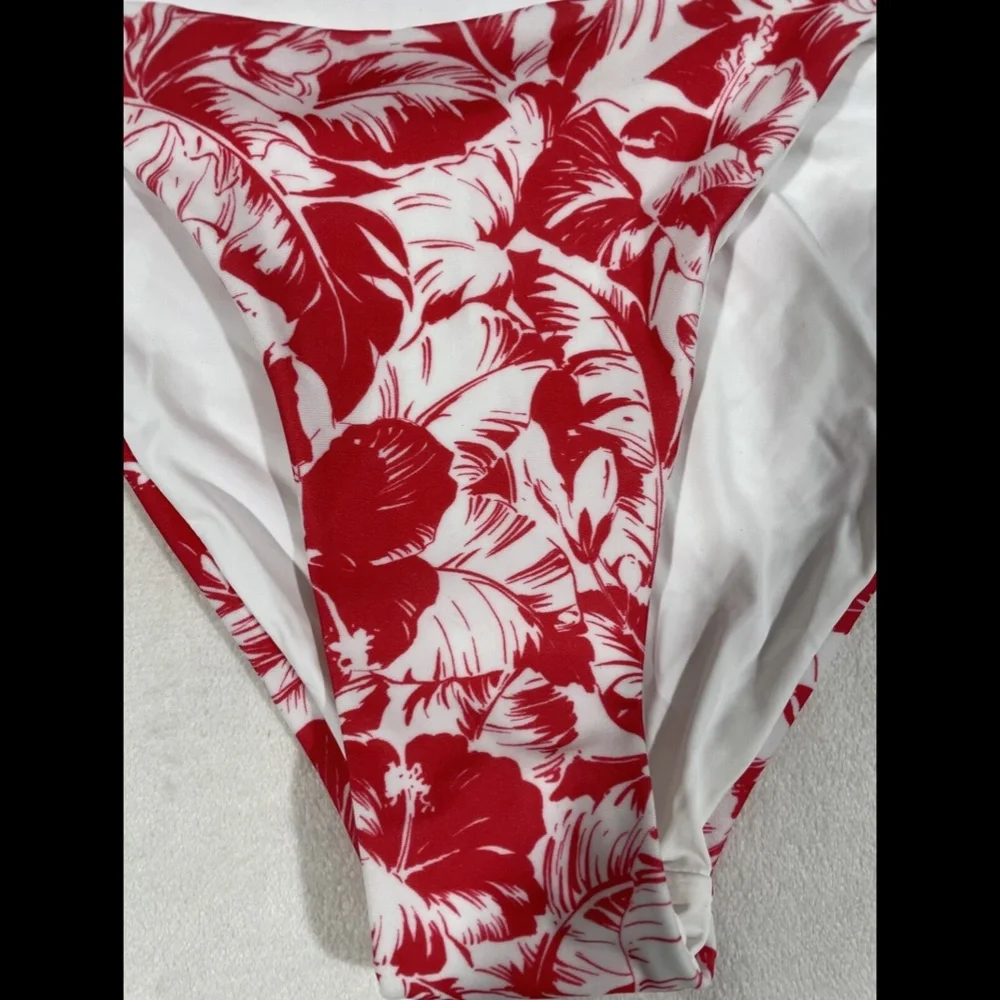 NEW $95 Onia Kate String‎ Tie Floral Bikini Bottoms in Hibiscus [ SZ Large ]